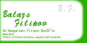 balazs filipov business card